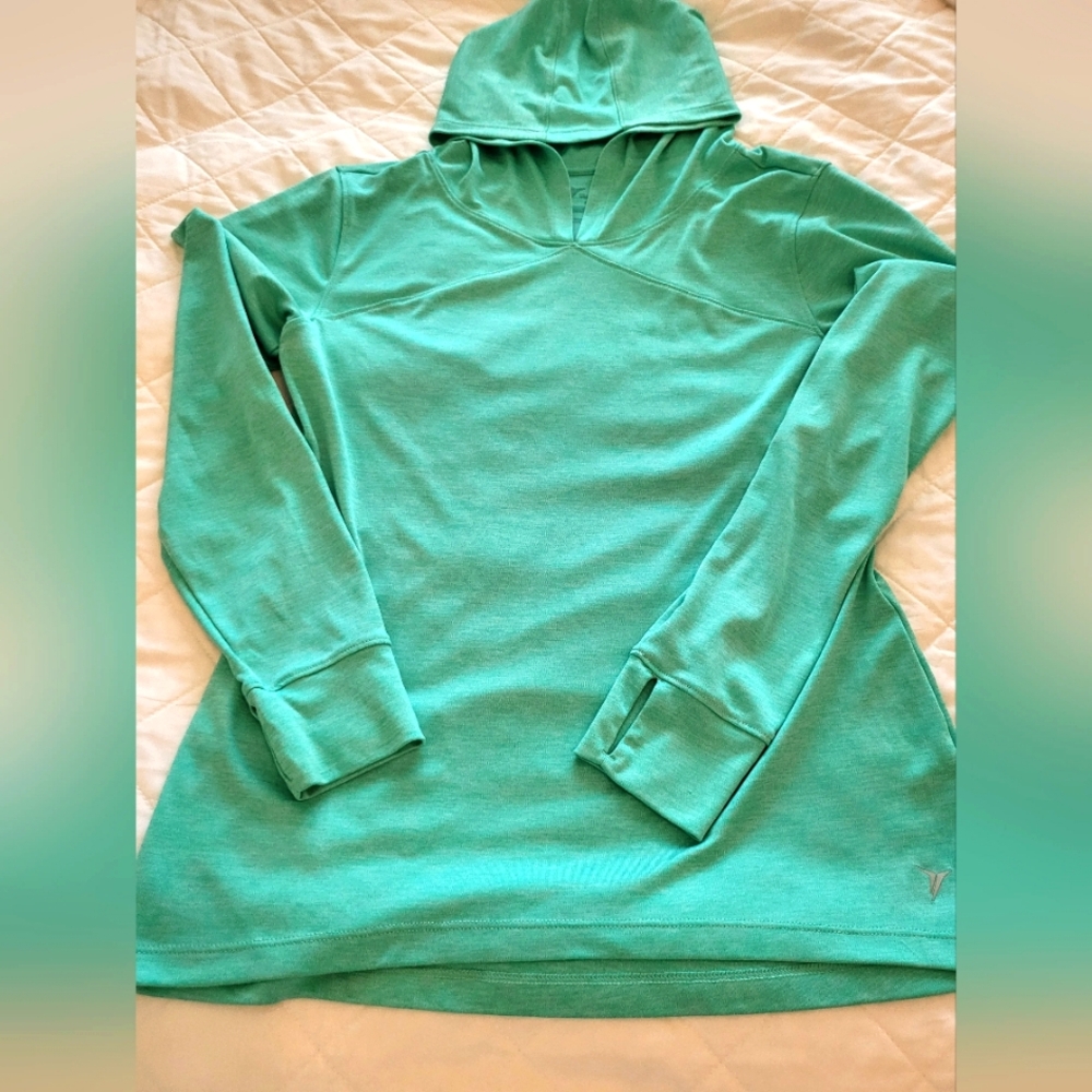 😍 ULTRA SOFT OLD NAVY ACTIVE HOODIE THUMB HOLES AND BACK ZIPPER SIZE M